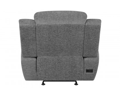 Coaster™ Bahrain Upholstered Glider Recliner - Charcoal