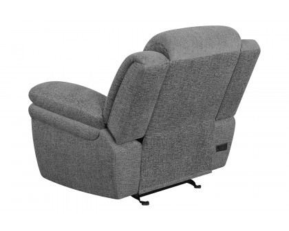 Coaster™ Bahrain Upholstered Glider Recliner - Charcoal