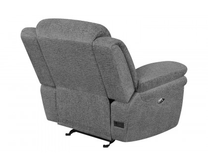 Coaster™ Bahrain Upholstered Glider Recliner - Charcoal