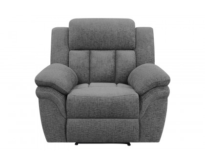 Coaster™ Bahrain Upholstered Glider Recliner - Charcoal