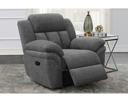 Coaster™ Bahrain Upholstered Glider Recliner - Charcoal