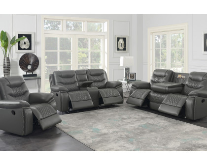 Coaster Flamenco Tufted Upholstered Motion Sofa - Charcoal