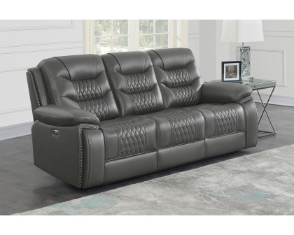 Coaster Flamenco Tufted Upholstered Motion Sofa - Charcoal