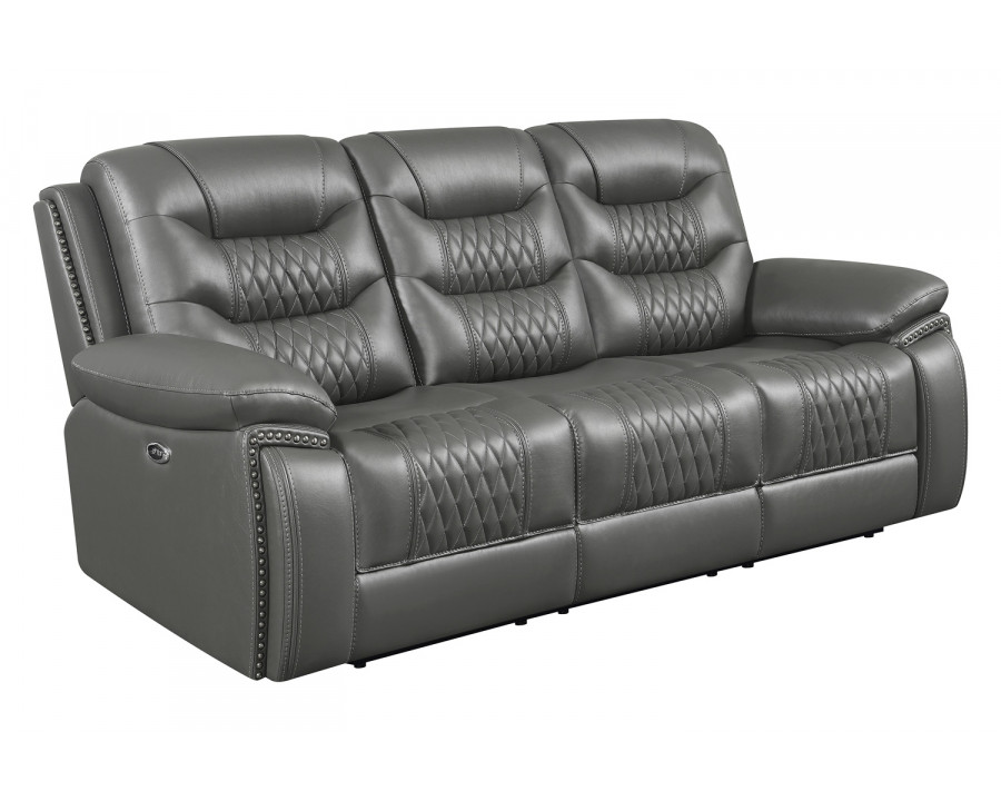 Coaster Flamenco Tufted Upholstered Power Sofa - Charcoal