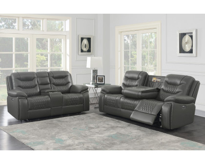 Coaster Flamenco Tufted Upholstered Power Sofa - Charcoal