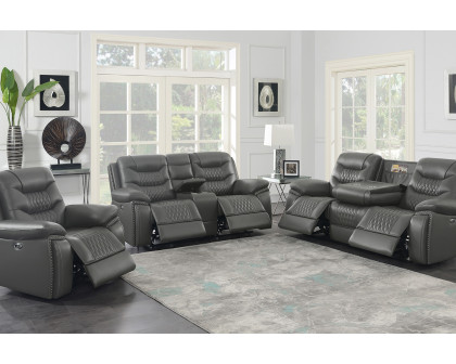 Coaster Flamenco Tufted Upholstered Power Sofa - Charcoal