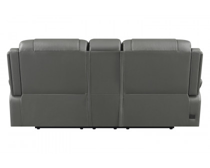 Coaster Flamenco Tufted Upholstered Motion Loveseat with Console - Charcoal