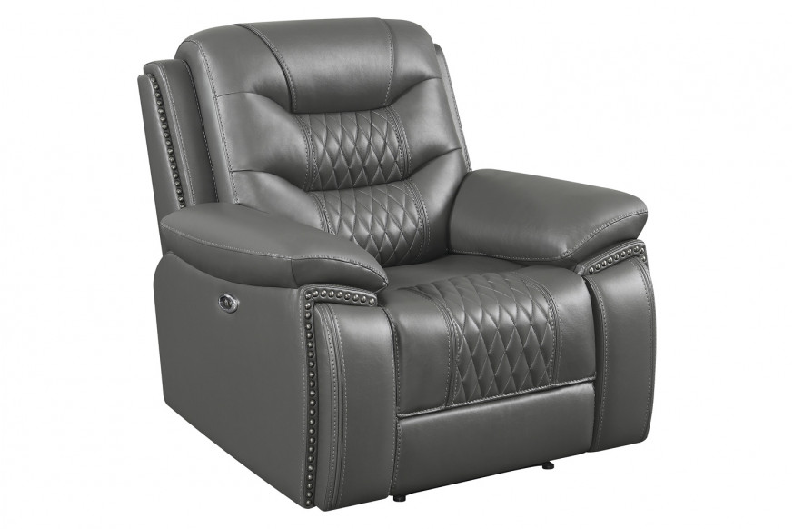 Coaster™ Flamenco Tufted Upholstered Recliner - Charcoal