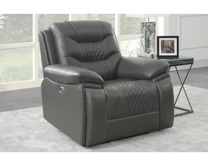 Coaster™ Flamenco Tufted Upholstered Recliner - Charcoal