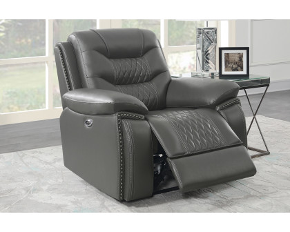 Coaster™ Flamenco Tufted Upholstered Recliner - Charcoal