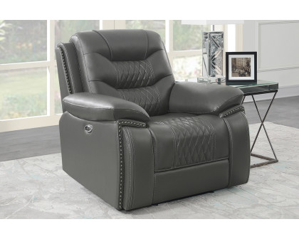 Coaster™ Flamenco Tufted Upholstered Power Recliner - Charcoal