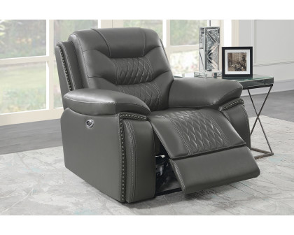 Coaster™ Flamenco Tufted Upholstered Power Recliner - Charcoal