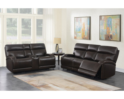 Coaster Longport Upholstered Power Sofa - Dark Brown