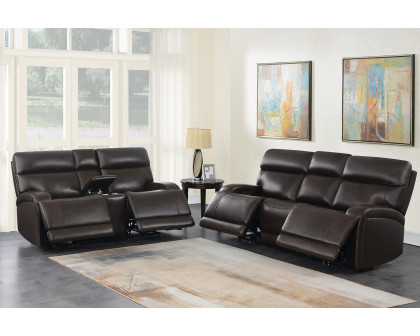 Coaster Longport Upholstered Power Sofa - Dark Brown