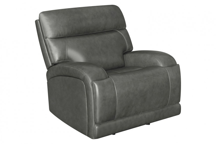 Coaster™ Longport Upholstered Power Glider Recliner - Charcoal