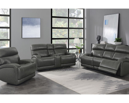 Coaster™ Longport Upholstered Power Glider Recliner - Charcoal