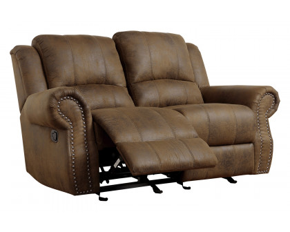 Coaster - Sir Rawlinson Rolled Arm Glider Loveseat with Nailhead Trim