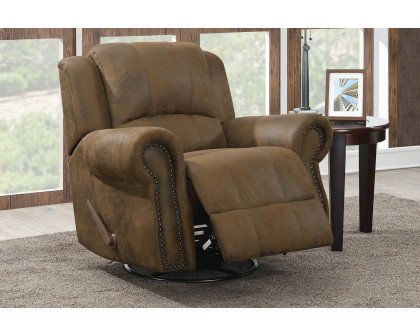 Coaster Sir Rawlinson Swivel Rocker Recliner - Buckskin Brown