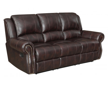 Coaster - Sir Rawlinson Rolled Arm Motion Sofa with Nailhead Trim