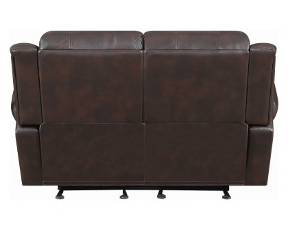 Coaster Sir Rawlinson Nailhead Trim Glider Loveseat - Dark Brown