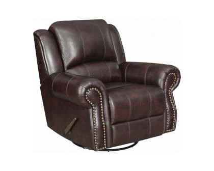 Coaster™ Sir Rawlinson Swivel Rocker Recliner - Dark Brown