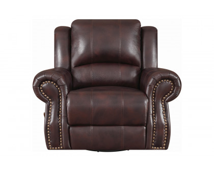 Coaster™ Sir Rawlinson Swivel Rocker Recliner - Dark Brown