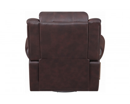 Coaster™ Sir Rawlinson Swivel Rocker Recliner - Dark Brown