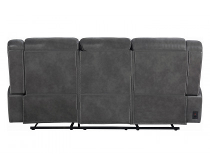 Coaster - Conrad Upholstered Motion Sofa in Gray