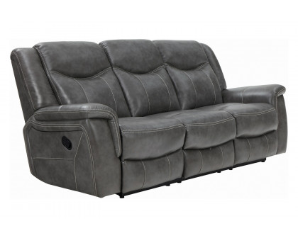 Coaster - Conrad Upholstered Motion Sofa in Gray