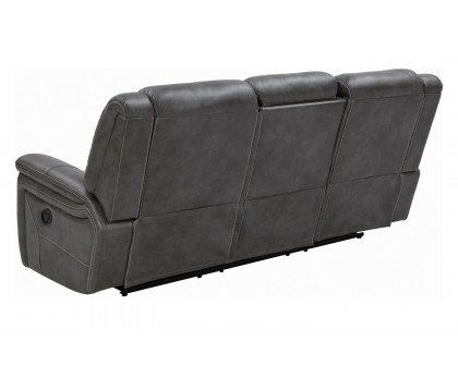 Coaster - Conrad Upholstered Motion Sofa in Gray