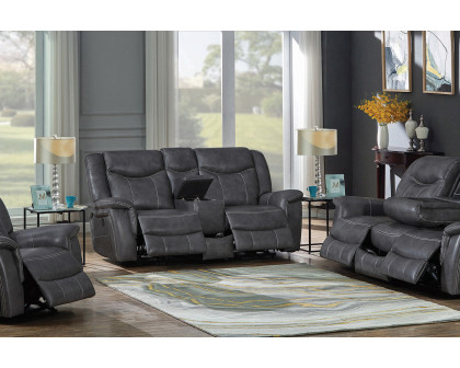 Coaster - Conrad Upholstered Motion Sofa in Gray