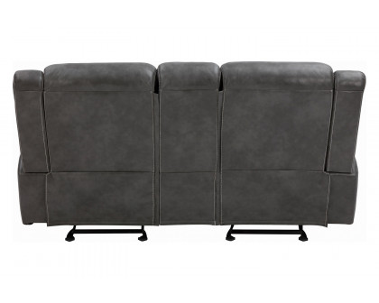 Coaster - Conrad Upholstered Motion Loveseat in Gray