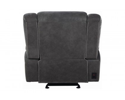 Coaster™ Conrad Upholstered Motion Glider Recliner - Gray