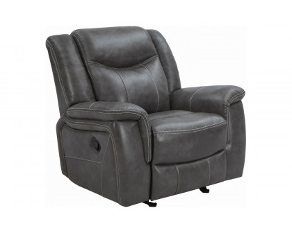 Coaster™ Conrad Upholstered Motion Glider Recliner - Gray