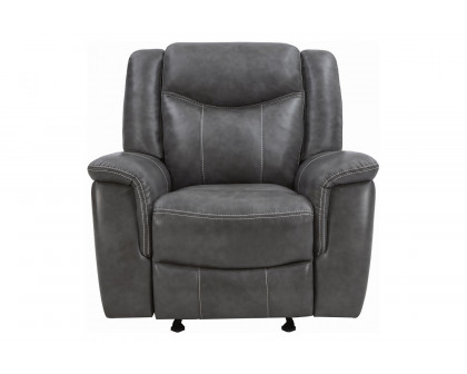 Coaster™ Conrad Upholstered Motion Glider Recliner - Gray