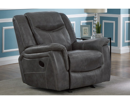 Coaster™ Conrad Upholstered Motion Glider Recliner - Gray