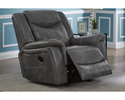 Coaster™ Conrad Upholstered Motion Glider Recliner - Gray