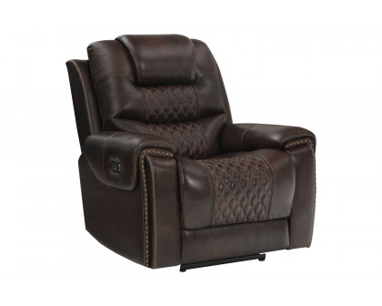 Coaster - North Cushion Back Power Sofa in Dark Brown