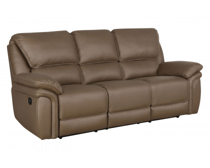 Coaster Breton Upholstered Tufted Back Motion Sofa - Mocha Brown