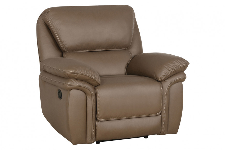 Coaster™ Breton Upholstered Tufted Back Recliner - Mocha Brown