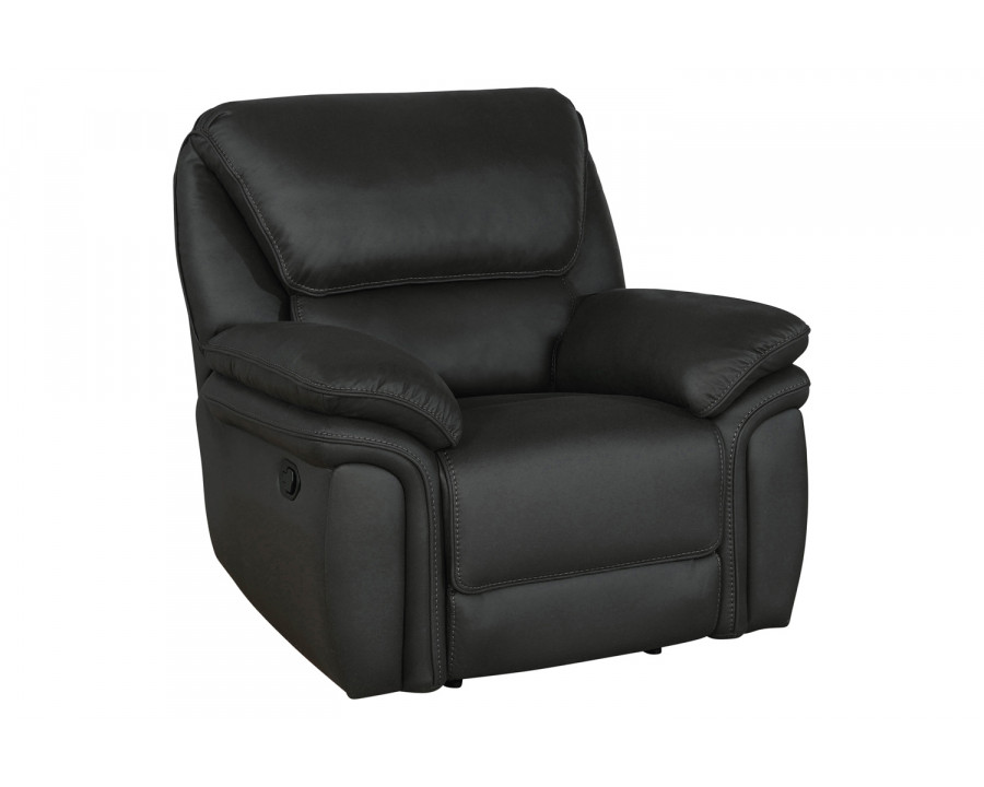 Coaster Breton Upholstered Tufted Back Recliner - Dark Charcoal