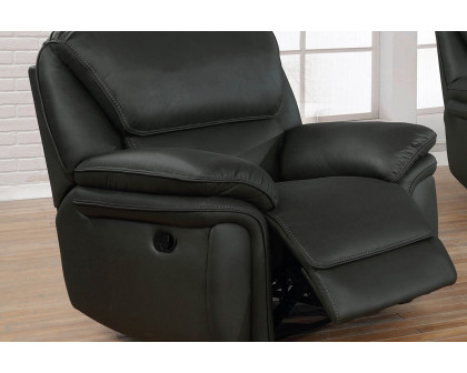 Coaster™ Breton Upholstered Tufted Back Recliner - Dark Charcoal