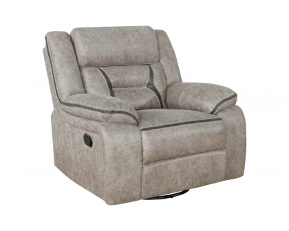 Coaster Greer Upholstered Tufted Back Motion Sofa - Taupe