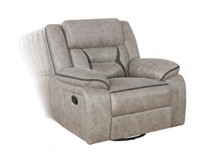 Coaster™ Greer Upholstered Tufted Back Glider Recliner - Taupe