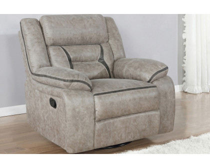 Coaster™ Greer Upholstered Tufted Back Glider Recliner - Taupe