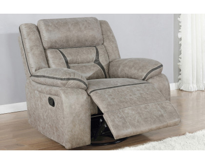 Coaster™ Greer Upholstered Tufted Back Glider Recliner - Taupe