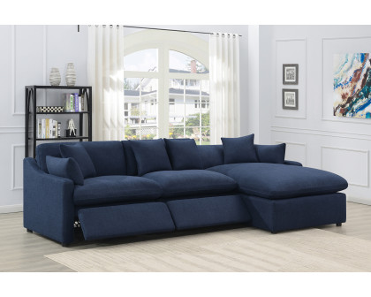 Coaster Destino 3-Piece Modular Power Sectional - Midnight Blue