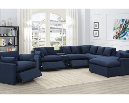 Coaster Destino 6-Piece Modular Power Sectional - Midnight Blue