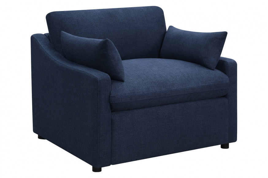 Coaster™ Destino Cushion Back Power Recliner - Midnight Blue