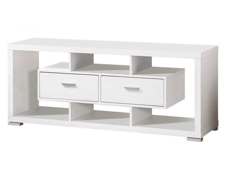 Coaster 2-Drawer Rectangular TV Console 700113 - White